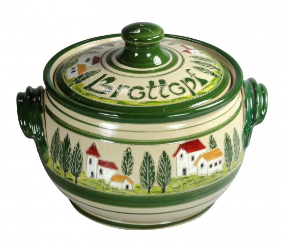 Brottopf Klassik 4 kg - Toscana, Rand grün
